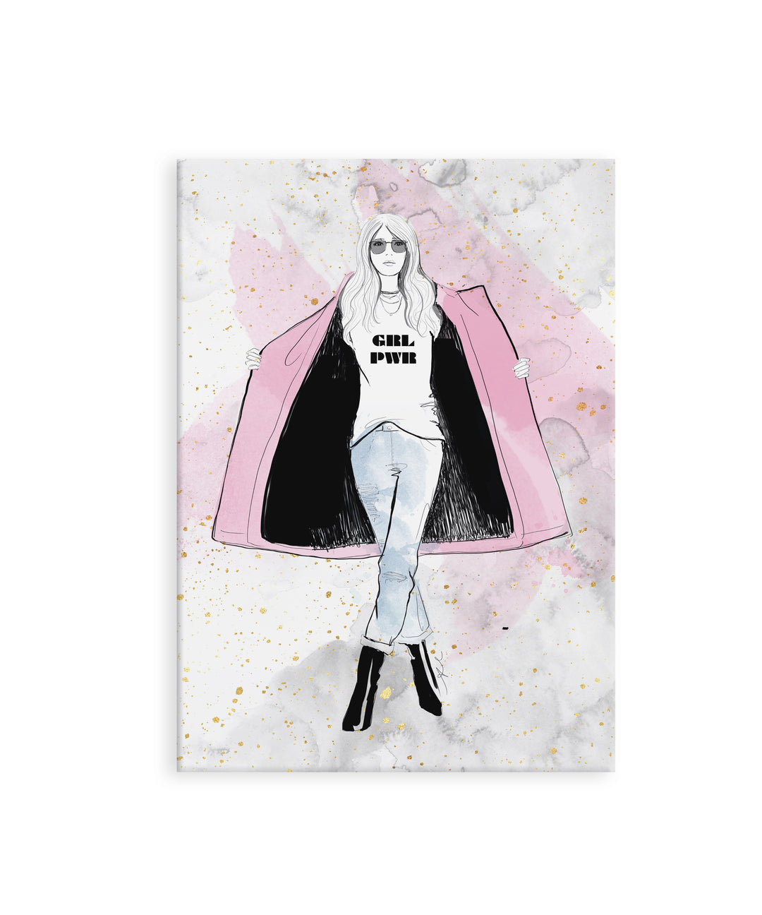 Marble Grl Pwr Mini Notebook
