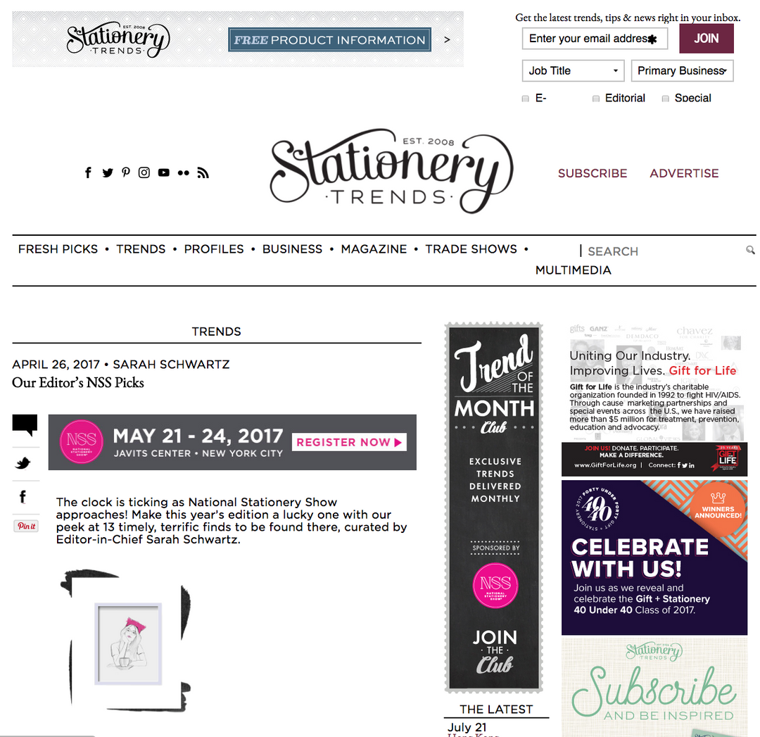 Editor's Picks: Stationery Trends Online