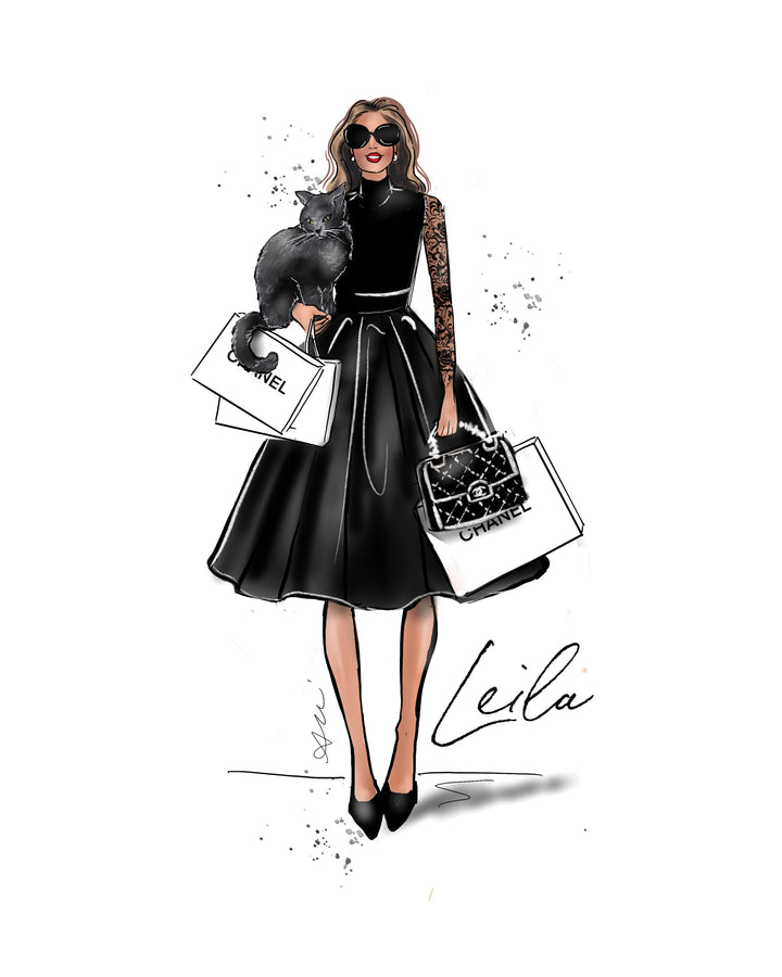 Custom Fashion Illustration Portrait