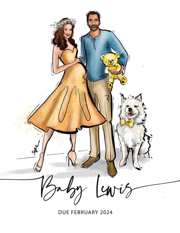 Custom Fashion Illustration Portrait