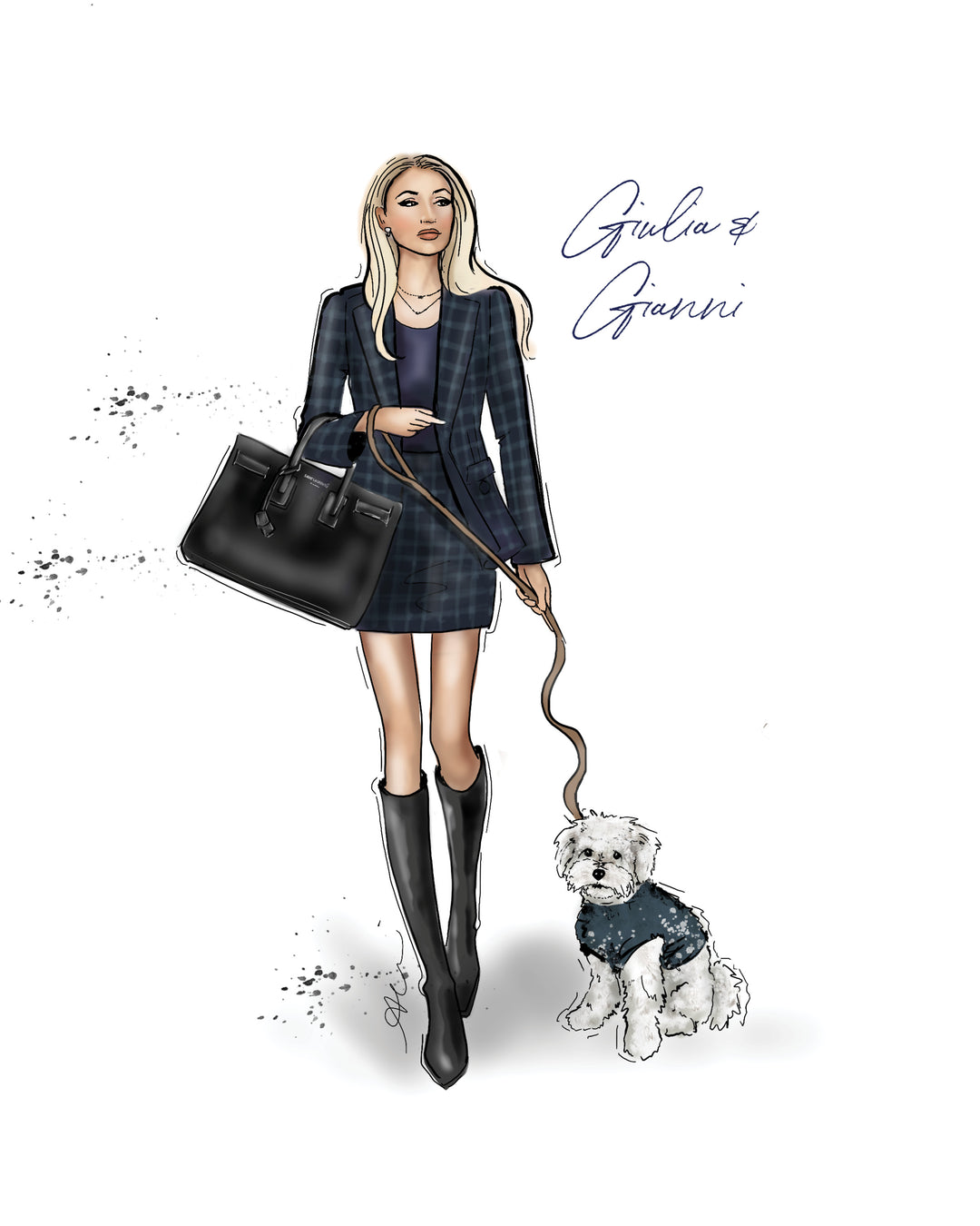 Custom Fashion Illustration Portrait