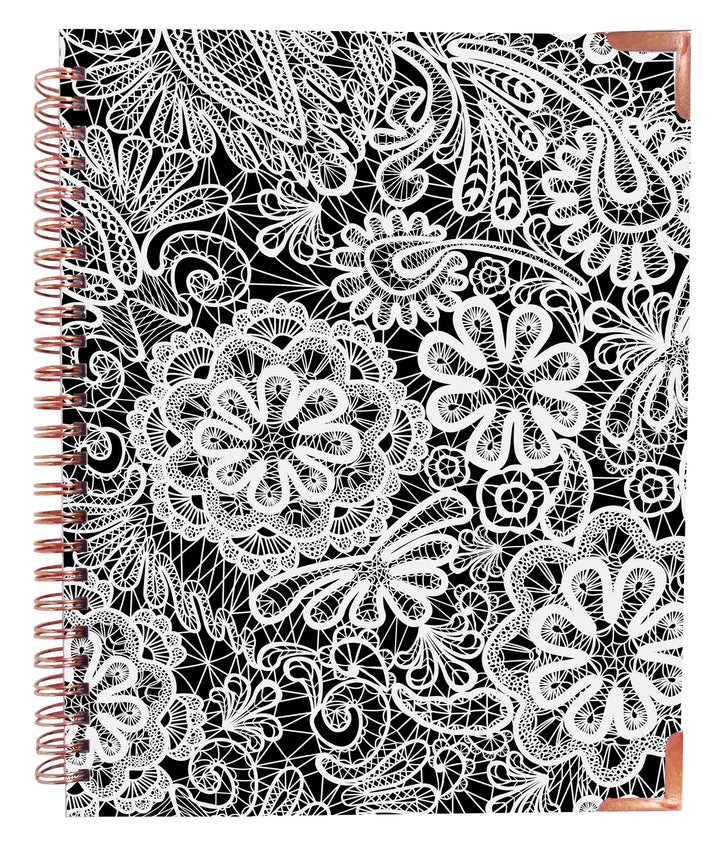 Floral & Lace Rose Gold Notebook