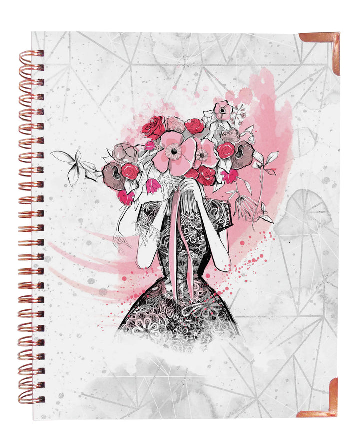 Floral & Lace Rose Gold Notebook