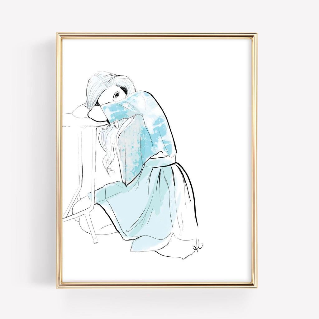 Girl In Blue *PRINTABLE*