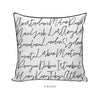 Travel Script Pillow