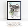 Custom Home Drawing Portrait