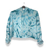 Teal Tie Dye Cropped Hoodie